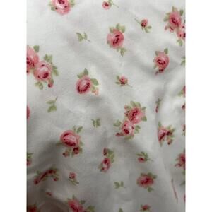 Modern Threads Full Flat Sheet 81X96 White Pink Floral